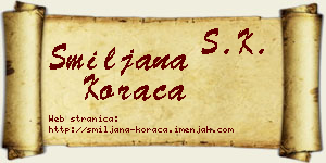 Smiljana Koraca vizit kartica